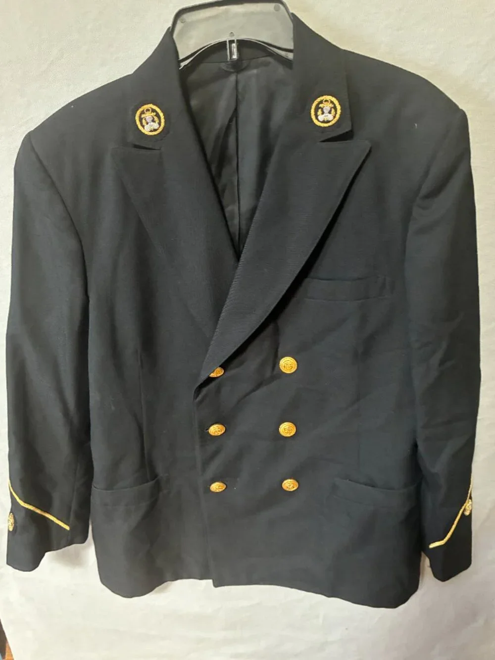 Vintage Black Military Uniform - Merchant Marines - Jacket- 40R Pants 32X30.